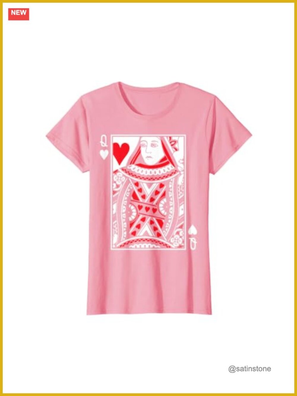 Queen of Hearts Poker Card Halloween Costume T-Shirt Adult Women